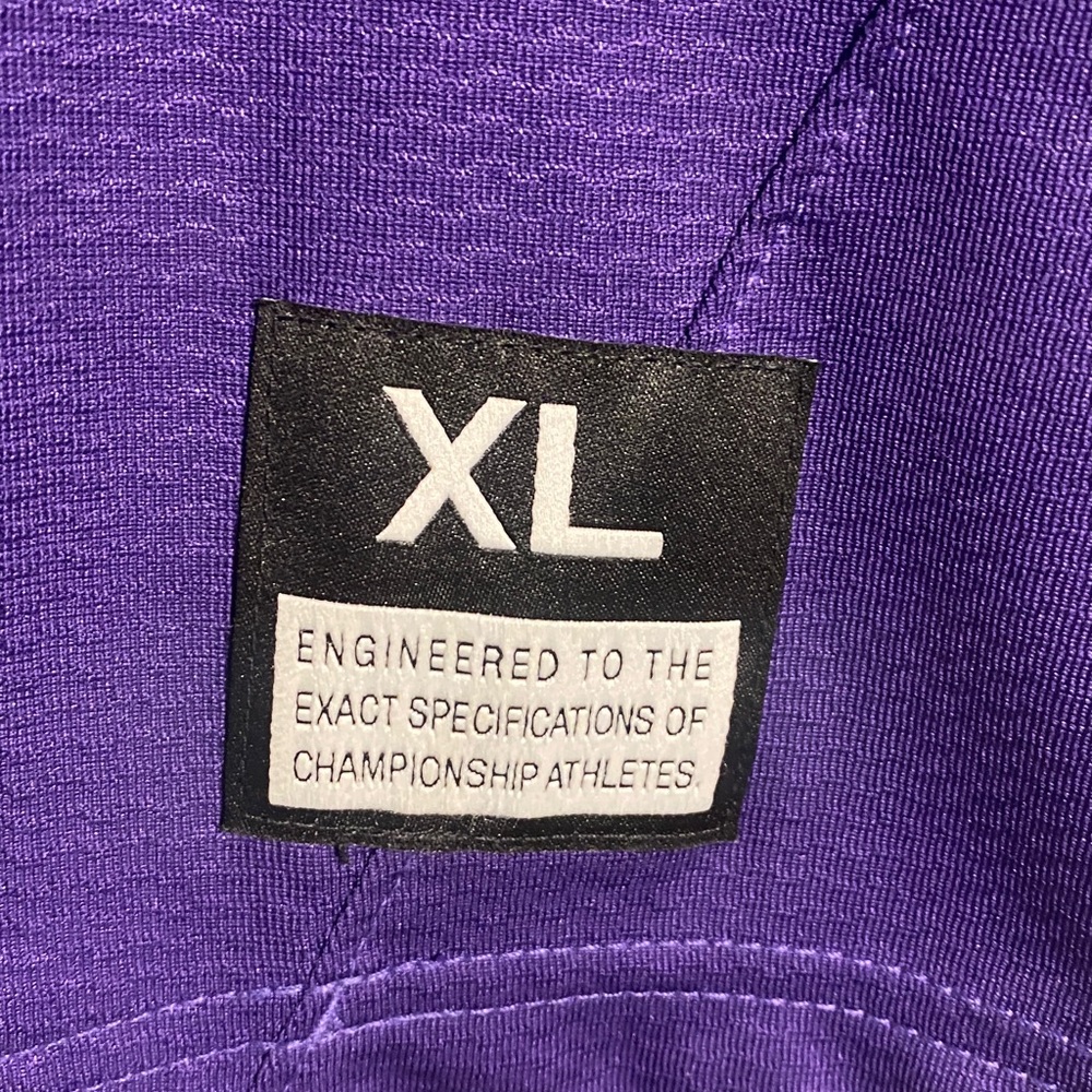 LSU Nike Dri-Fit Purple 2 Button jersey XL - Picture 4 of 6
